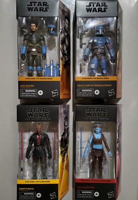 NEW! Star Wars Black Series DEATH WATCH, AXE WOVES, DARTH MAUL, AAYLA  SECURA