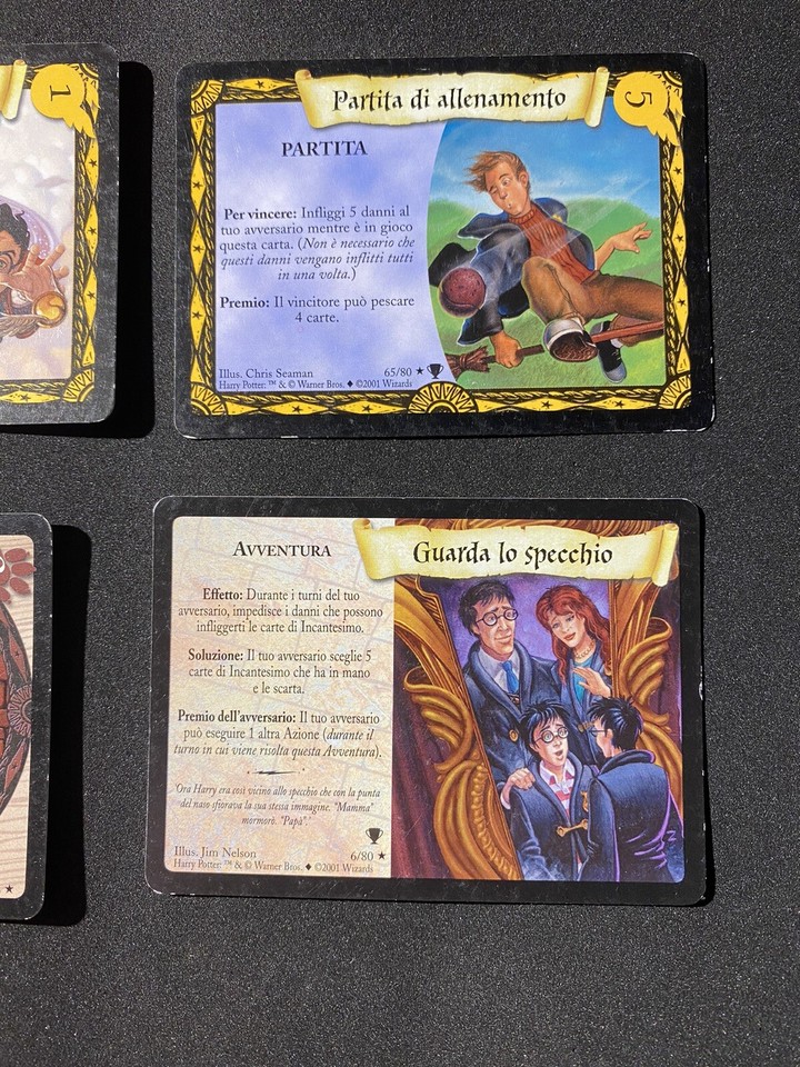 Harry Potter Trading Card Game Set 6 Cards WOTC TCG Lotto Carte Ita Harry Potter Trading Card Game Set 6 Cards WOTC TCG Lotto Carte Ita