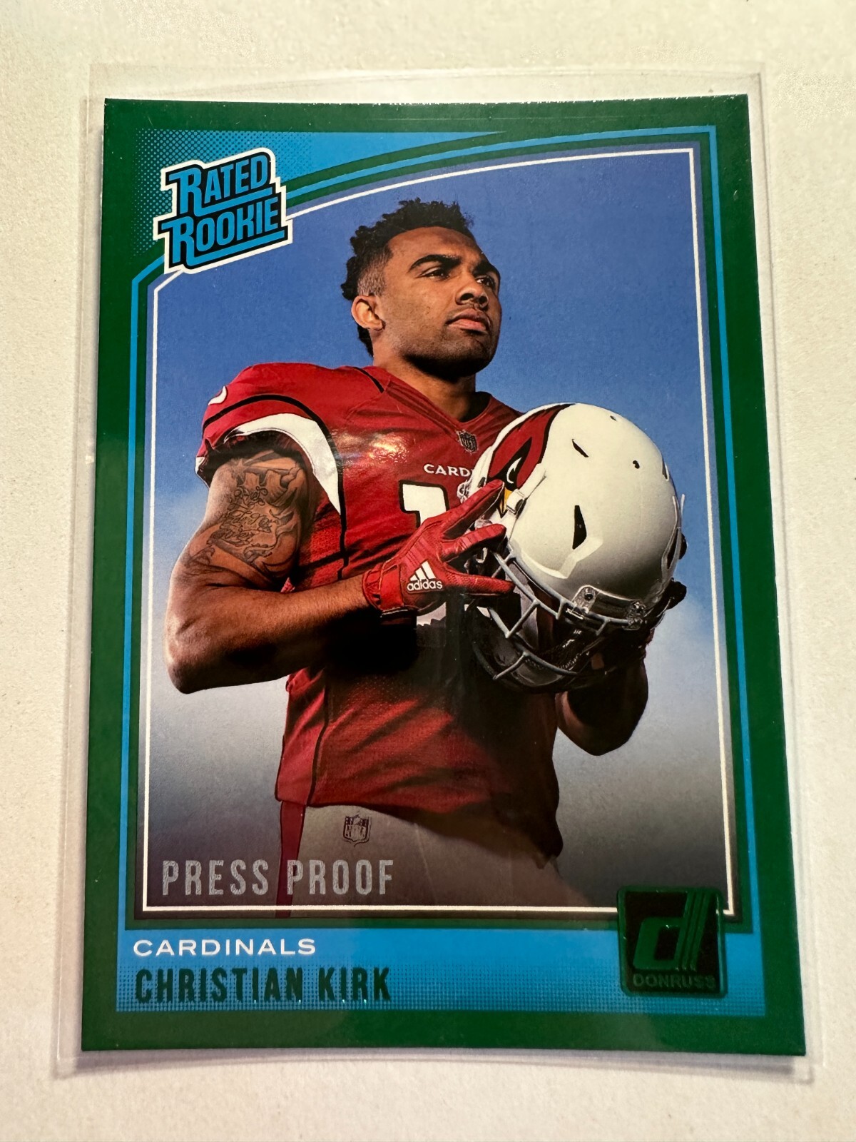 K21,064 - 2018 Donruss Press Proof Green #313 Christian Kirk RR