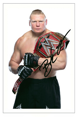 スポーツ選手 Brock Lesnar &hogan autograph BROCK LESNAR Signed Autograph PHOTO Fan Gift Signature Print WWE