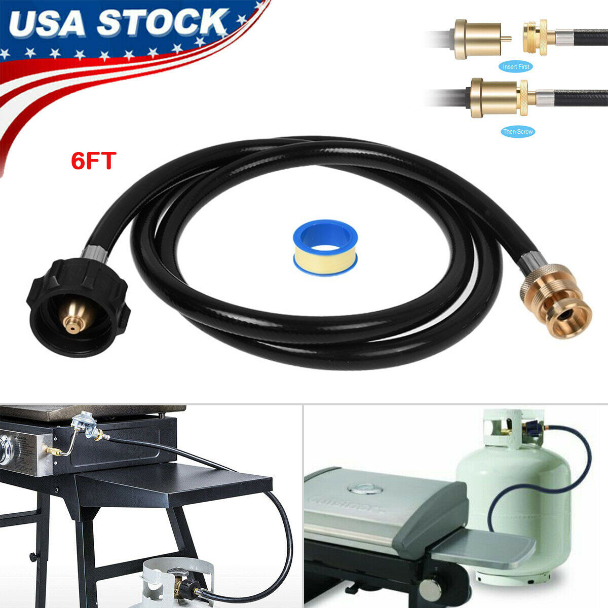 Propane Adapter Hose LP Tank 1lb to 20lb Converter QCC1 For Mr. Heater Big  Buddy | eBay