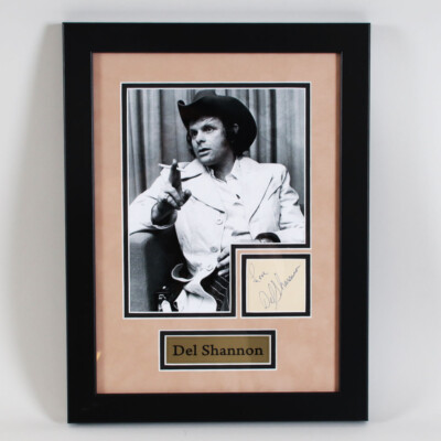 Del Shannon Signed Photo Display - COA JSA
