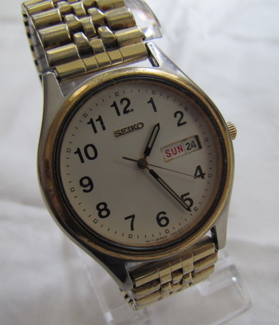 SEIKO 時計 SEIKO VINTAGE MODEL 7N 43-9048 SS/BASE METAL BEZEL QUARTZ DATE