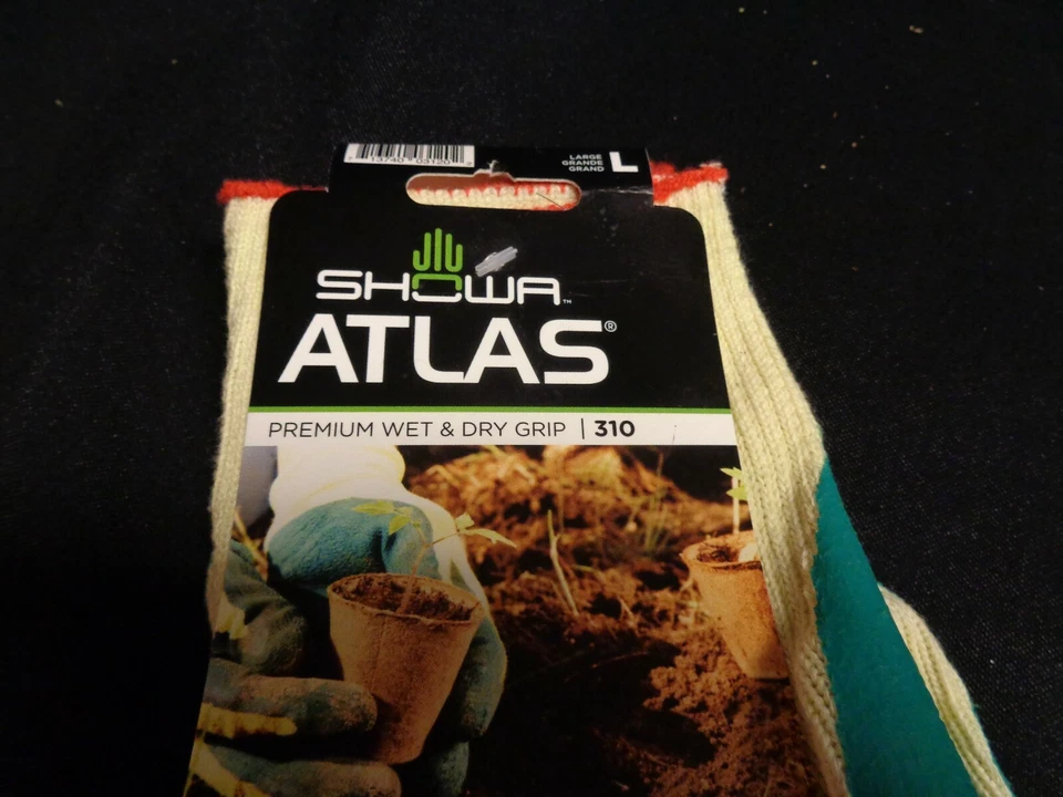1 par de guantes de trabajo de jardinería de nailon verde con agarre Atlas Showa 310 nuevos Foto 2 de 4