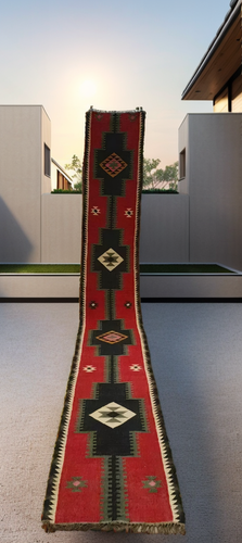 Navajo rug, tribal rug, southwestern rug Wool Jute Rug, Vintage Kilim Rug - Picture 4 of 6