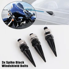 Black Windshield Spike Bolt Screws For Harley Electra Glide 96-13 Street Glide