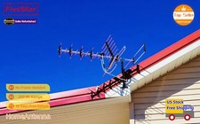 Outdoor Digital OTA TV Antenna Directional VHF UHF 4K w/ Pole  Splitter