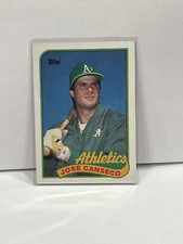 Topps - ERROR CARD - JOSE CANSECO 1989 TOPPS #500 Partial Cutoff Stats On Back
