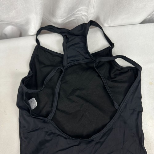 Balera Girls Black Dance Tank Leotard With Racerback Size Large Nylon & Spandex - Picture 3 of 5