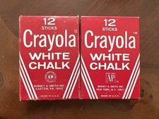 Crayola White Chalk Binney & Smith No. 320 Red Box Made In USA. Vintage. Rare.