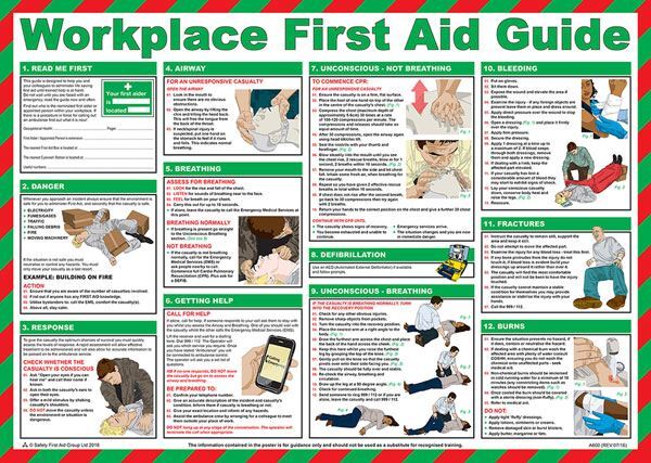 Beeswift Workplace First Aid Poster (A2)