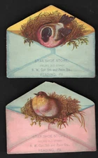 2 READING, PA DIE CUT TRADE CARDS, STAR SHOE STORE, at 5th & Penn Sts.  X208