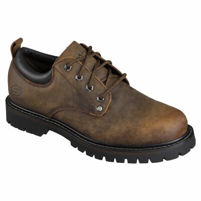 Skechers Tom Cats Dunkelbraun Spitze Herren Schuhe Leder