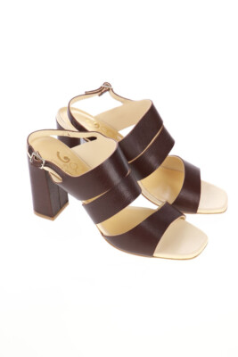 1,618 high heel sandals Leather  40 dark brown NEW