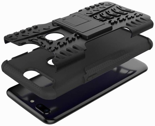 Phone Case for Oneplus 5T with Tempered Glass Screen Protector Cover and Stand - Photo 6 sur 7