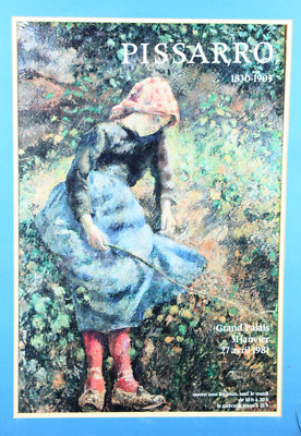 Camille Pissarro Grand Palais Vintage 1981 Framed Art Poster Print