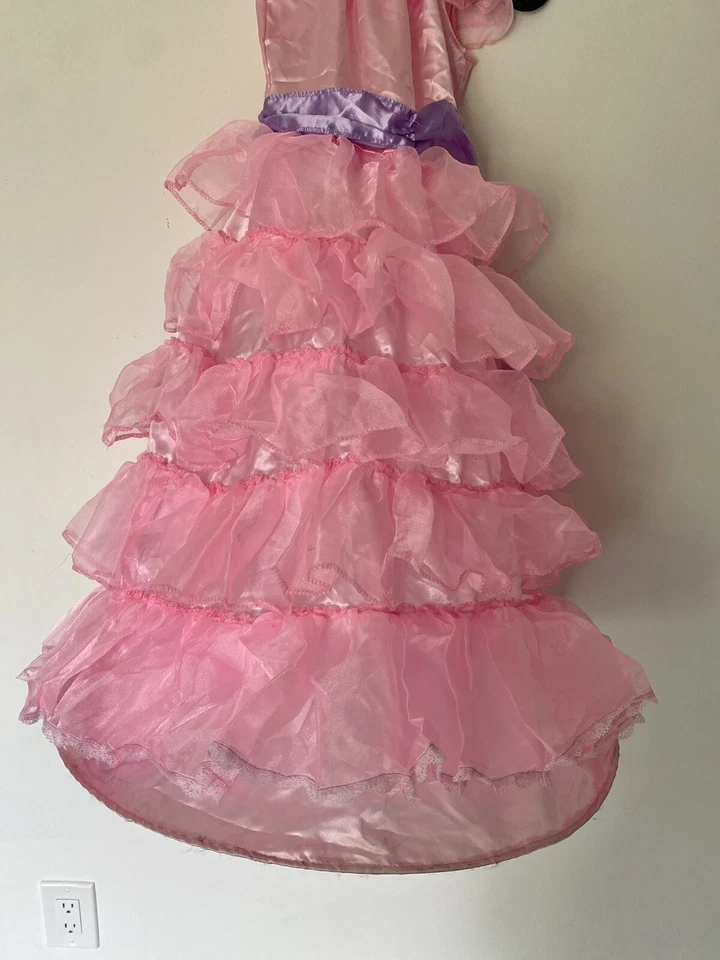 Little Bo Peep Disfraz Halloween Rosa Volantes, Falda Aro, Vestido Niñas Talla S (4-6) Foto 3 de 4