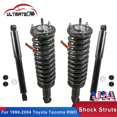 4Pcs Front+Rear Strut Shock Absorbers For 1998-2004 Toyota Tacoma Pre Runner RWD