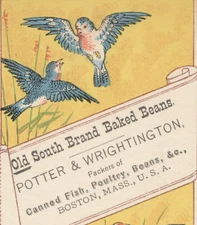 BOSTON TRADE CARD, OLD SOUTH BRAND BAKED BEANS, from POTTER & WRIGHTINGTON  C406