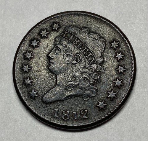 Alta qualità 1812 US grande centesimo 1C XF - data chiave