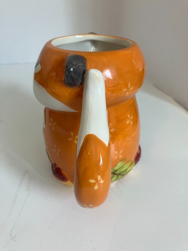 Pier 1 Fox & World Market Owl Mug Glazed Coffee Cup Embossed Crazing READ - Picture 7 of 16