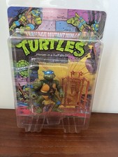 Vintage 1989 TMNT Ninja Turtles Playmates Leonardo MOC Unpunched 10 Back