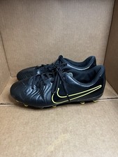Nike Jr. Tiempo Legend 10 Club Soccer Cleats DV4352-001 Black Neon Volt Size 6Y