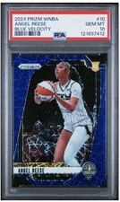2024 Prizm WNBA Angel Reese Blue Velocity Rookie RC PSA 10 GEM MINT #10