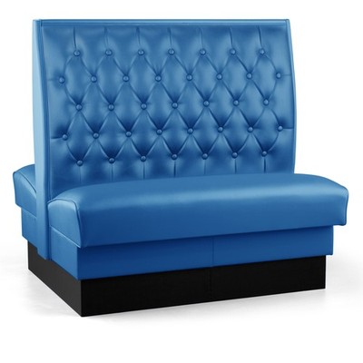 JustChair JBD-SBT-48-GR1/COM Double Booth, 48H, Upholstered Tufted Back, Cust...