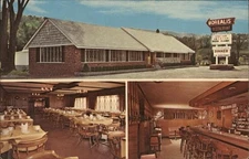 Howe Caverns, NY New York Boreali's Restaurant Motel Chrome Vintage Postcard