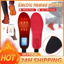 1 Pair Electric Heated Insole Foot Warmers APP Control 3-Temperature Adjustable