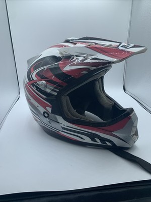 Bilt Helmet Redemption red, white, and black (L) Motorcycle Motocross