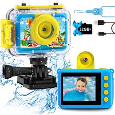 Pool Toy Kids Underwater Camera 99FT Waterproof Kid Action Camera 1080P Vid...