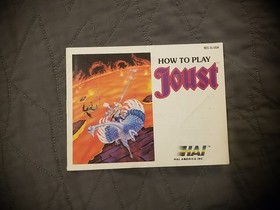 Joust (Nintendo Entertainment System, NES, 1988) Cart & Manual Authentic Tested