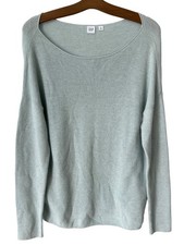 GAP Sweater Size XL Bateau Neck Pullover Mint Cotton Blend Cozy Chic Knit Fall
