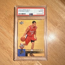 Upper Deck Star Rookies Stephen Curry #234 Rookie PSA 8 2009 Basketball Card. rookie card picture