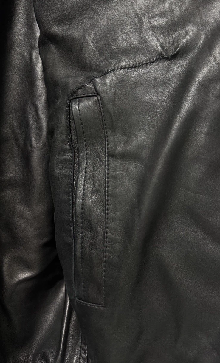 $25k Brioni Fur Black Bomber Jacket Italy Stunning Leather Lined Reversible - product detail image 8