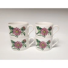 International Tableworks Terrace Blossoms Coffee Lot of 4 Tea Mugs