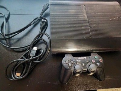 Sony PlayStation 3 Super Slim - 500 GB - Black Console+ Controller WORKING TESTD