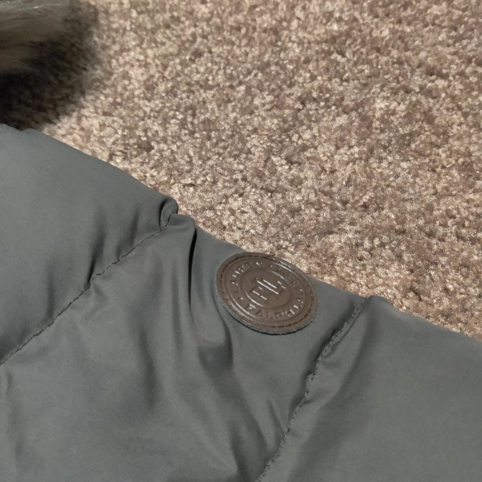 Lauren Ralph Lauren пальто женщин размер M оливковый парка вниз пуховик шерпа меха капюшон - Изображение 3 из 4