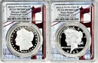 2023 S PROOF MORGAN & PEACE SILVER DOLLAR SET PCGS PR70DCAM FDOI ANA PITTSBURGH