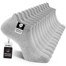 6 Pack Men's Athletic Running Ankle Socks Cushioned Low Cut Tab Wicking Anti-...