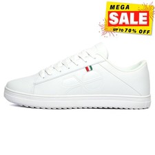 Crosshatch Gleaton Mens Casual Designer Smart Sneakers Trainers White