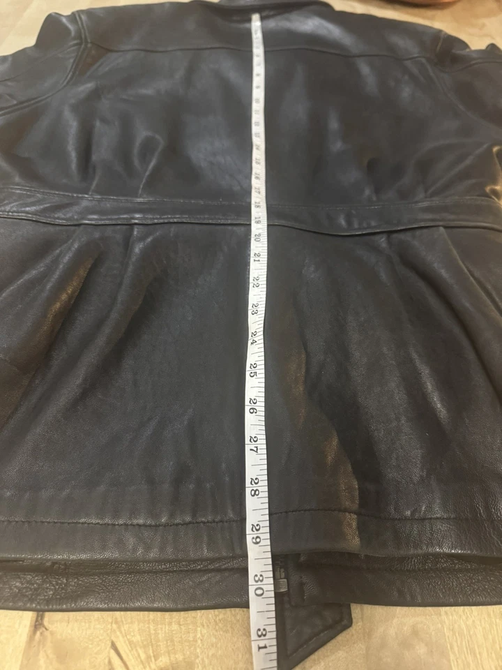 CHAQUETA VALERIE STEVENS NUEVA ZELANDA PIEL DE CORDERO MUJER CUERO NEGRO SUAVE TALLA L cinturón Foto 3 de 4