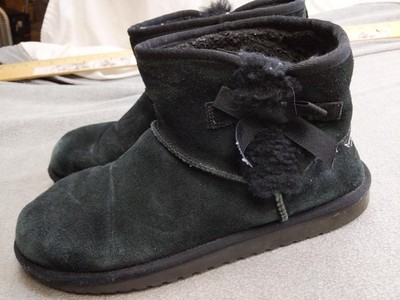 Koolaburra by UGG Boots Womens Size 11 Suede Shearling Lined Pom Winter Shoes