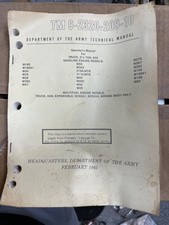 Original 1965 Army TM 9-2320-209-10 2.5-TON TRUCK 6X6 M44 M34 M45 M58 M59 M342