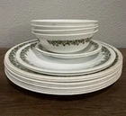 Vintage Corelle Spring Blossoms Crazy Daisy Dinnerware Set, USA Made