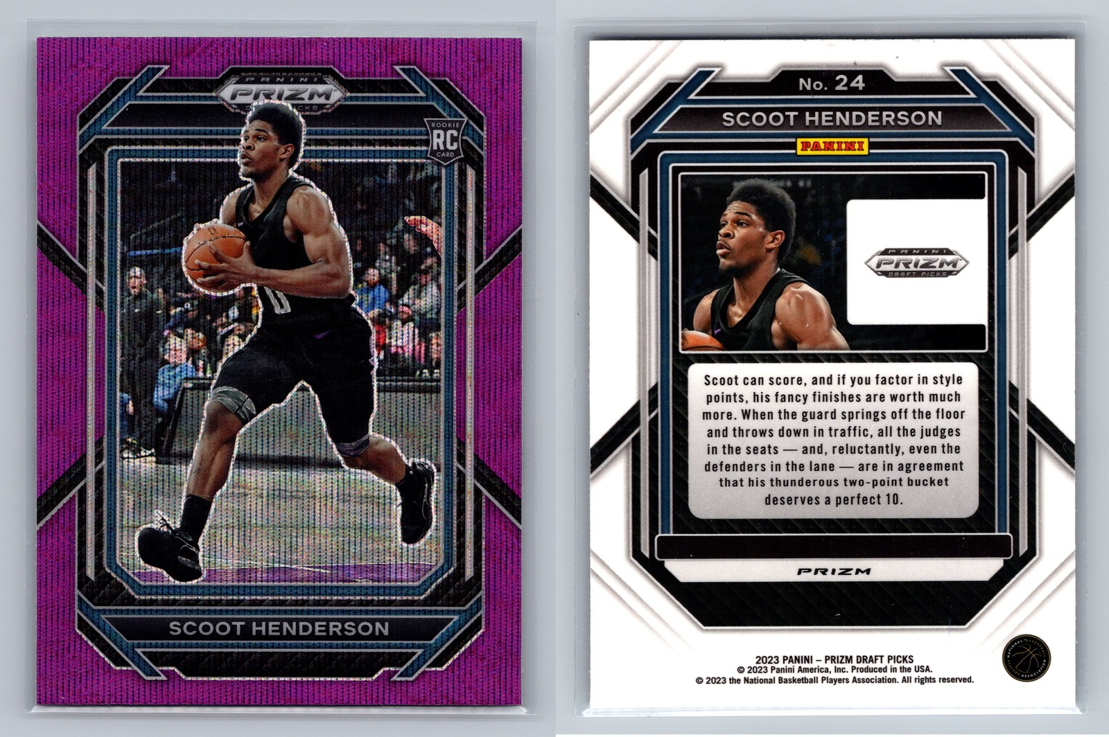 2023 Panini Prizm Draft Picks #24 Scoot Henderson Purple Wave