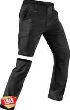 Mens Convertible Hiking Pants Quick Dry Zip Off Cargo