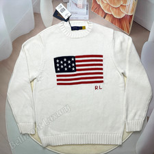 POLO RALPH LAUREN American Flag Cotton Sweate...